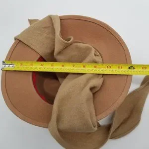 Vintage Adolfo II | Tan Wool Hat w/ Scarf Adolfo II | Accessories | Vintage Adolfo Ii Tan Wool Hat W  main image 3